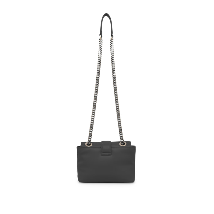 Just Cavalli borsa a spalla in pelle, maxi fibbia con logo