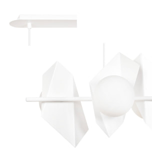 Lampada a sospensione Drifton in acciaio bianco