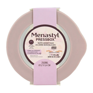Boîte hermétique ronde rose 250ml PRESSBOX