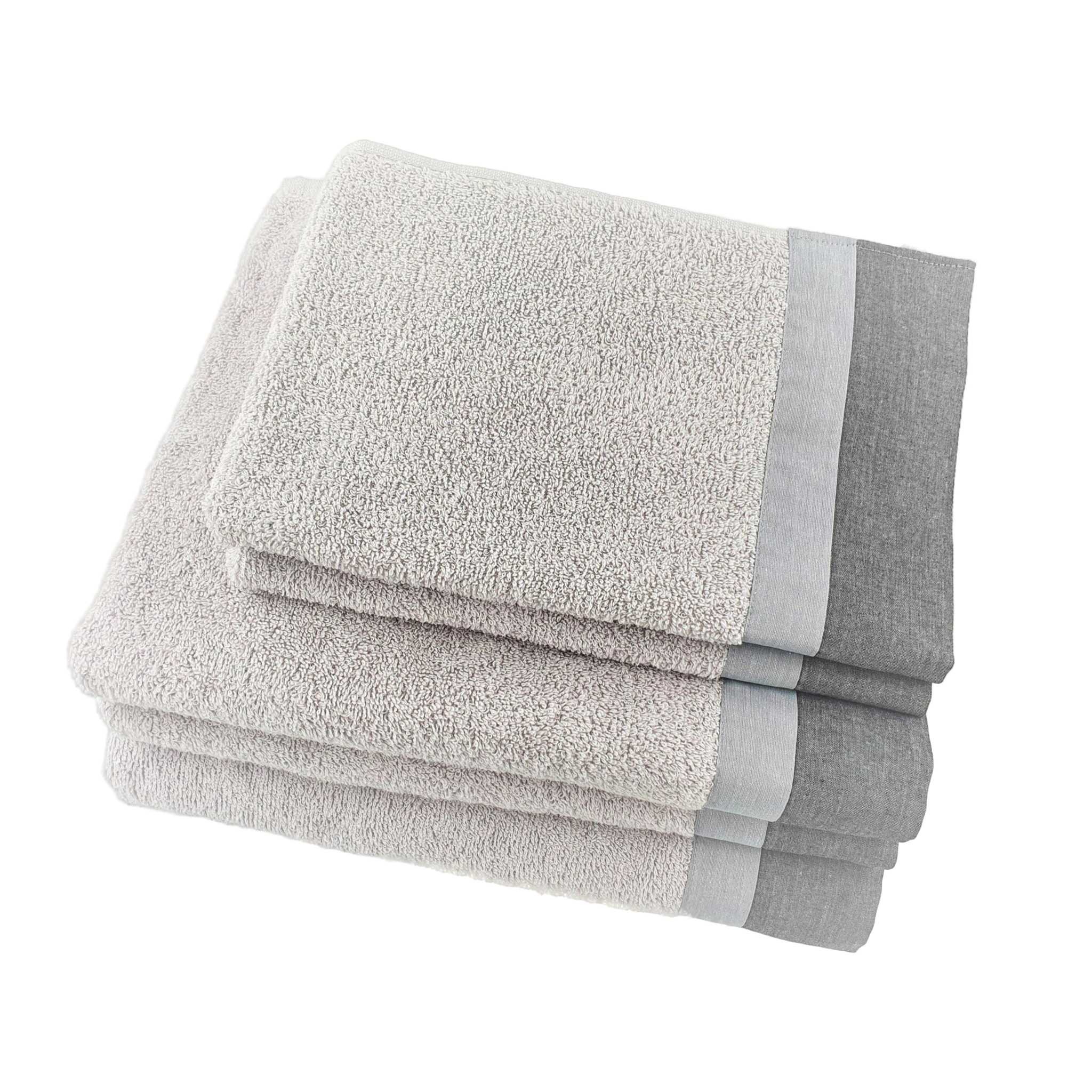 Set Spugna VARAZZE 5 Pezzi: 2 Viso+2 Ospite + 1 Telo Bagno - 450 gr/m² - 100% Puro Cotone