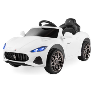 Coche de bateria MASERATI WHITE vehículo eléctrico infantil 12V7AH +3 años