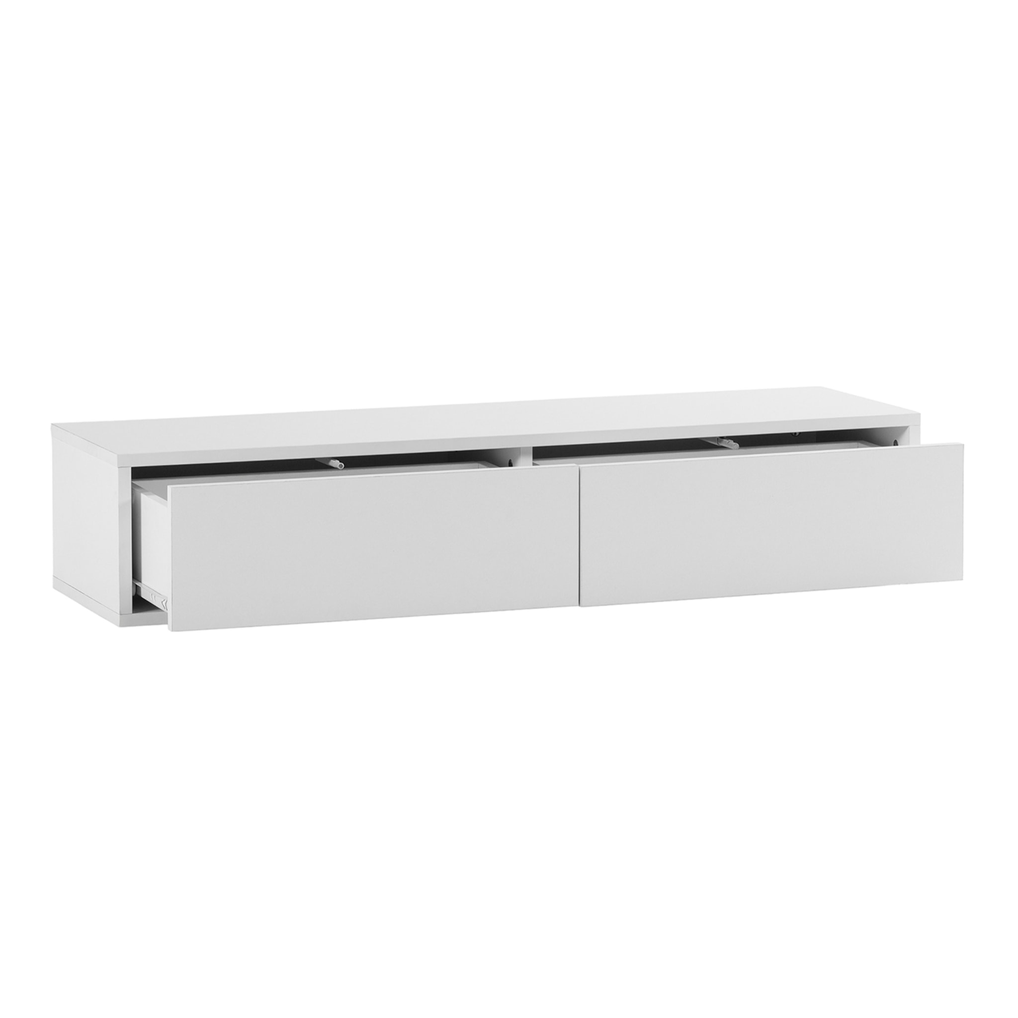Mesa consola suspendida Auri 2 cajones color Blanco