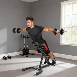 Banc de musculation réglable 5 niv. - banc lombaire - banc hyperextension
