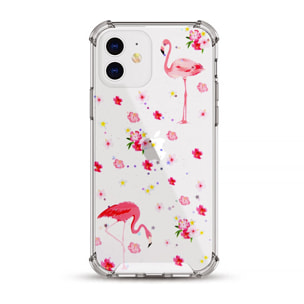 Carcasa de TPU de alta protección con diseño flamencos para iPhone 12 Mini