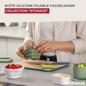 Boite à Snacks Pliable en Silicone Vert Fackelmann Storage