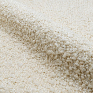 Lot de 2 chaises en tissu bouclé blanc cassé - Rona