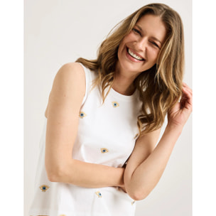 Camiseta sin Mangas Blanco - Pantike