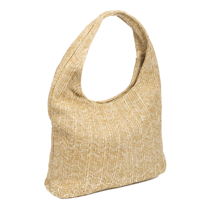 Berbenno Borsa a spalla Donna. Realizzata in rafia sintetica con design intrecciato.
