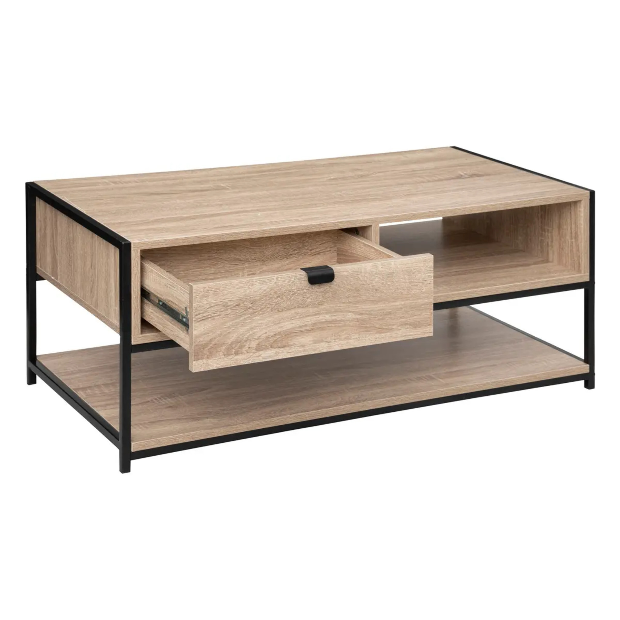 Table basse "Aliaj" effet chêne naturel