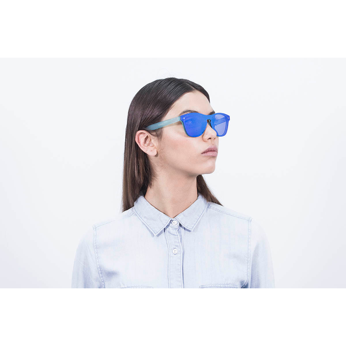 Gafas de sol OCEAN SOCOA - Transparente azul cielo mate / Plana revo azul cielo