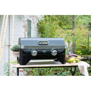 Barbecue gaz CAMPINGAZ Attitude LX noir 2 brûleurs à poser, 58x36 cm
