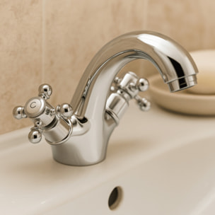 Mélangeur lavabo bec bas monotrou PAINI Tiffany Chromé