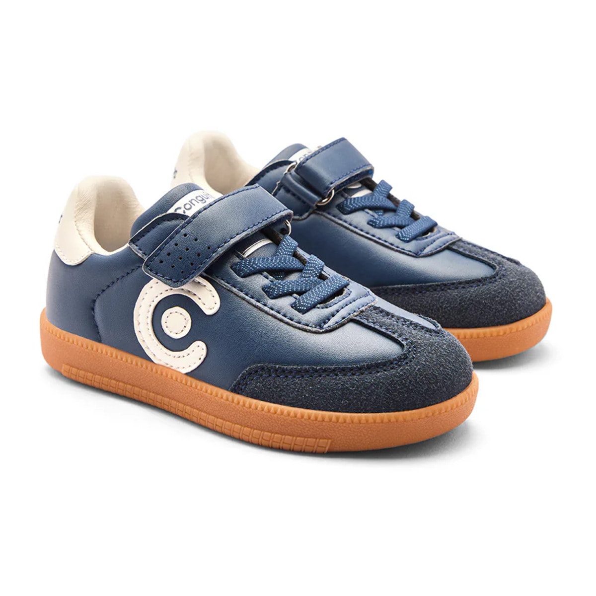 Sneakers basse  navy, flessibili e resistenti, per bambini