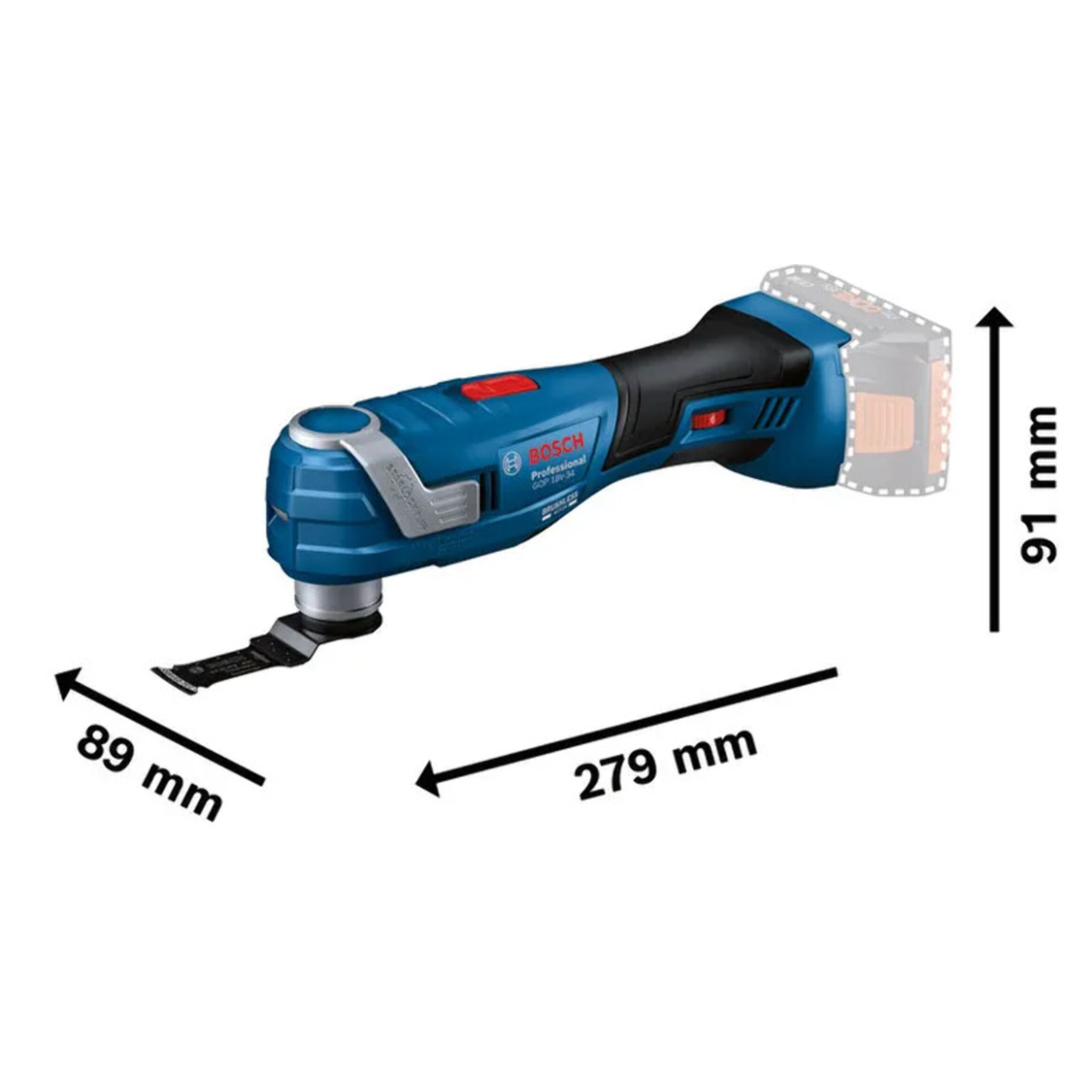 Découpeur - ponceur GOP 18V-34 BOSCH - sans batterie - L-BOXX - 06018G2000