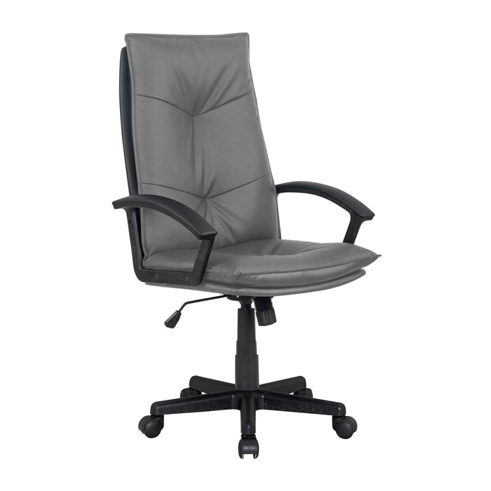 Comfort - sedia da ufficio in pu+pp e nylon grigia