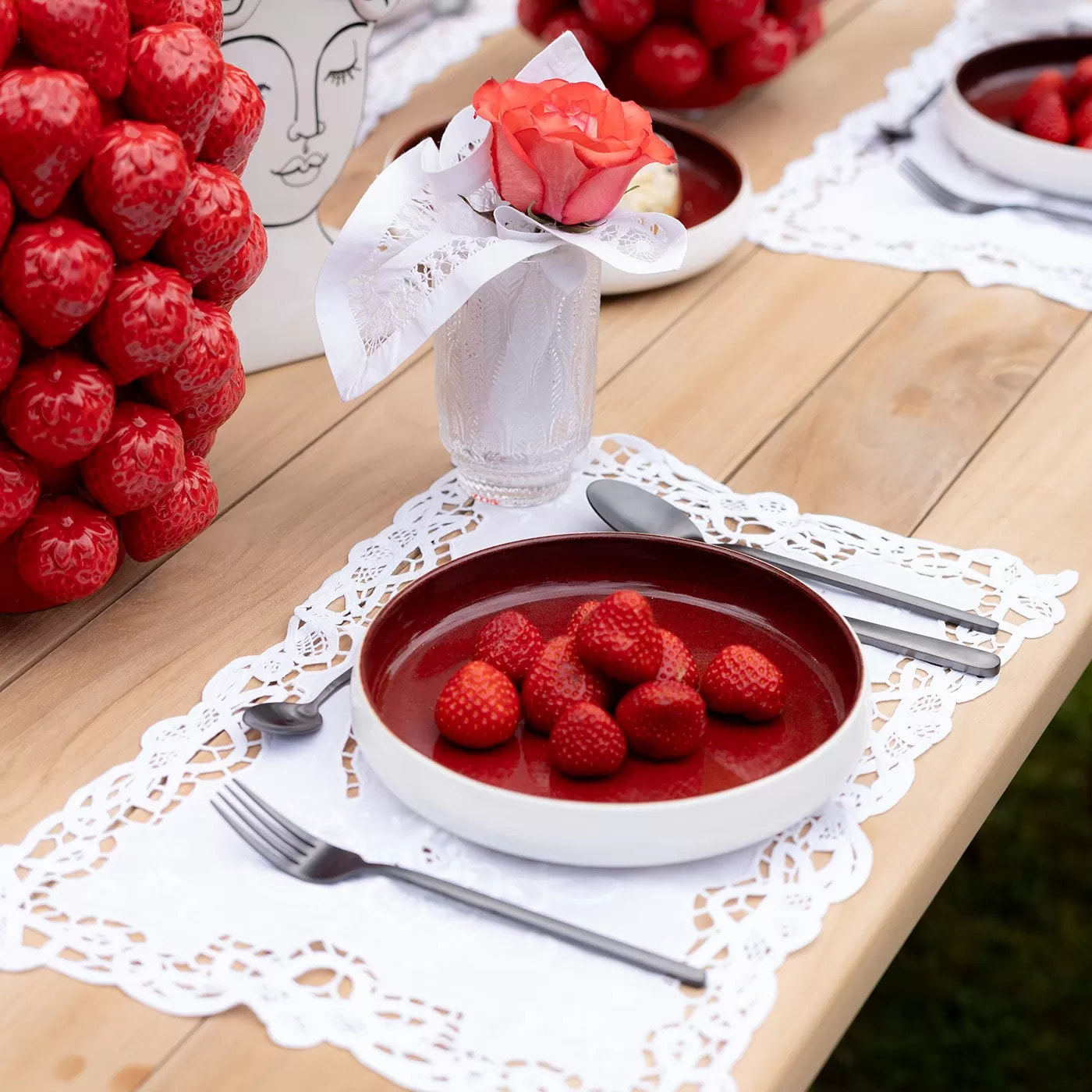 Assiettes creuses Colorino rouges 21cm set de 6 Kare Design
