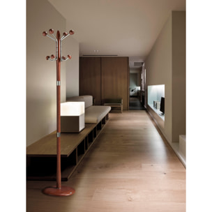 Perchero Menorca madera haya mogano 180x37x37 cm