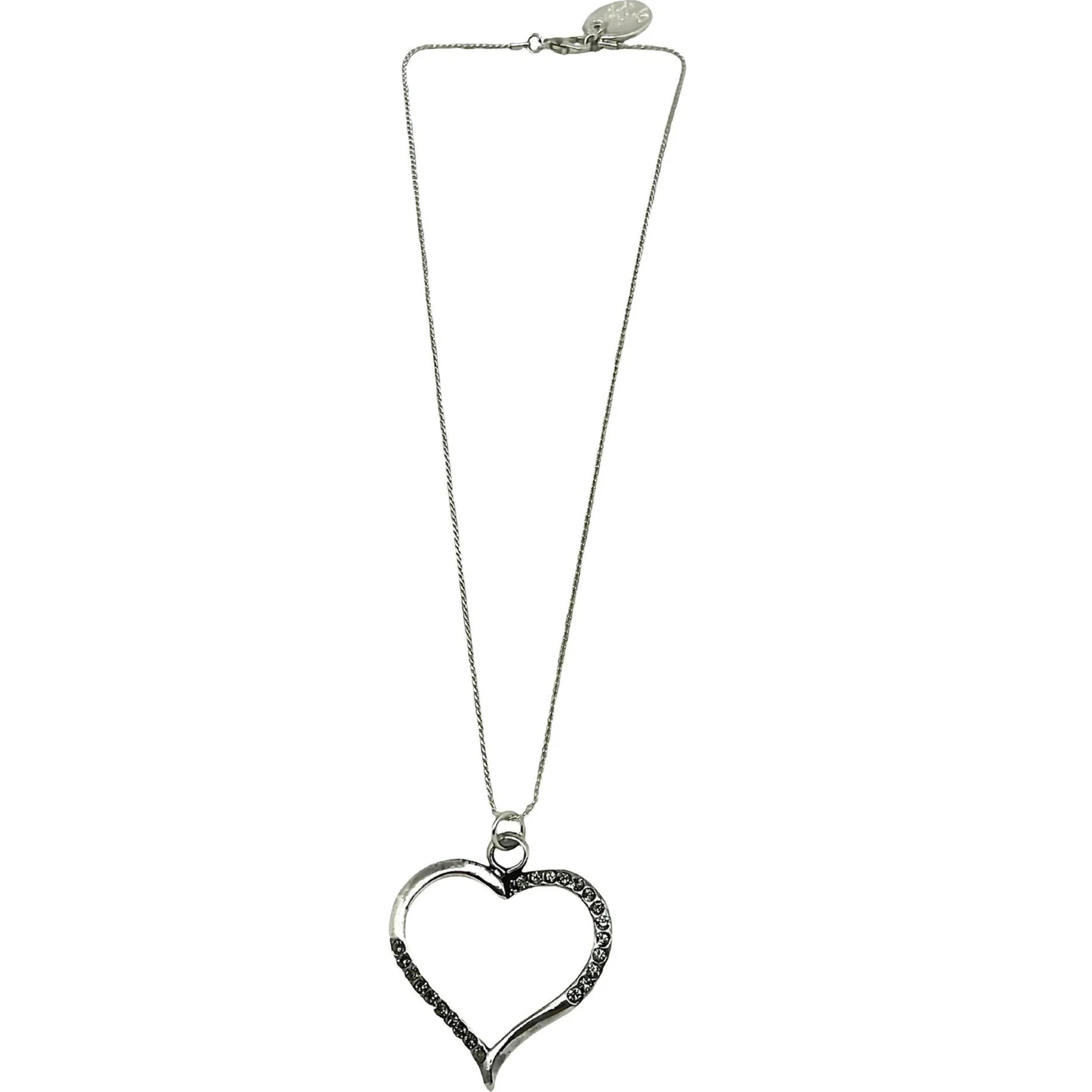 Collar Cuore gris en plata 7-10 micras