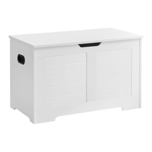 Panca Contenitore Oslo in Legno Bianco con Maniglie