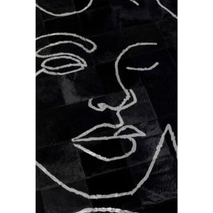 Tapis visages noir Kare Design