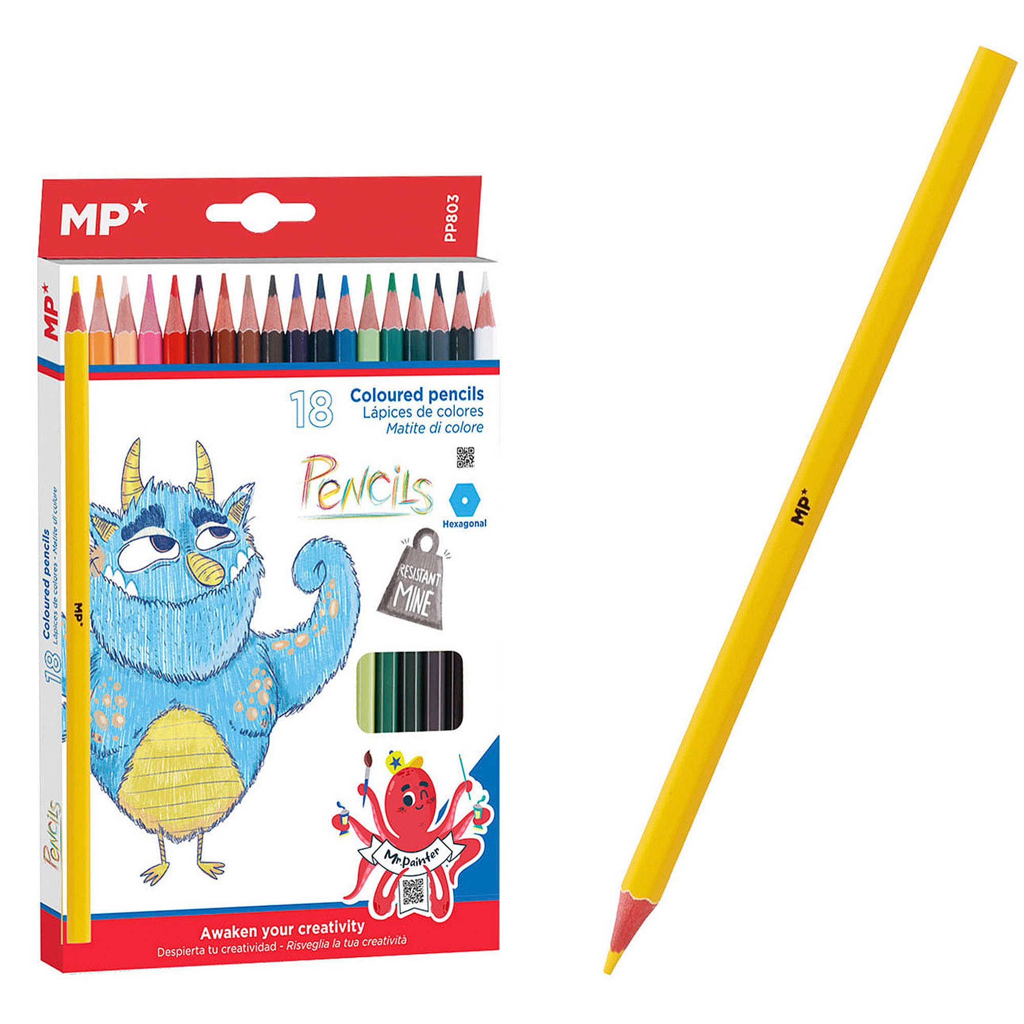 LÁPIZ DE COLOR 18 Uds.