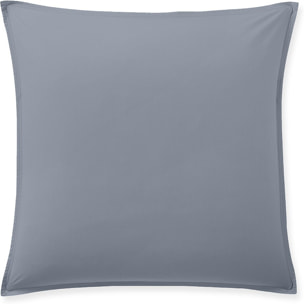 Paire de Taies d'oreiller percale de coton bleu anthracite