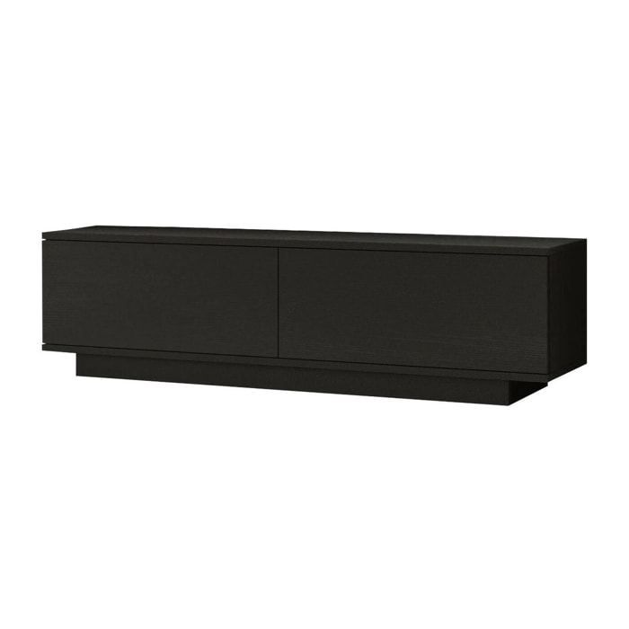 Mobile porta TV Dpoloni, Credenza da soggiorno, Armadio basso per TV, Base parete attrezzata, 140x36h38 cm, Nero