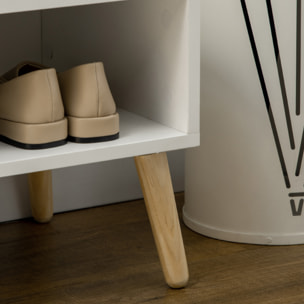 Banco Zapatero con Compartimento Abierto para 4 pares de Zapatos 80x33x49 cm