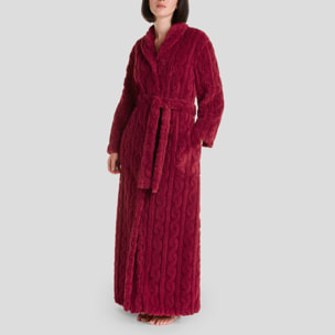 Bata larga de mujer Rojo