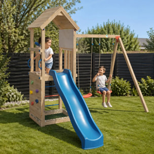 Aire de jeux bois 2,20 m SMART XPLORER 2 - 7 enfants