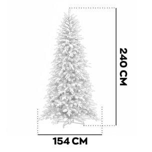 Artik - Albero di Natale Innevato in PE e PVC Ø154x240H cm, 2436 Punte