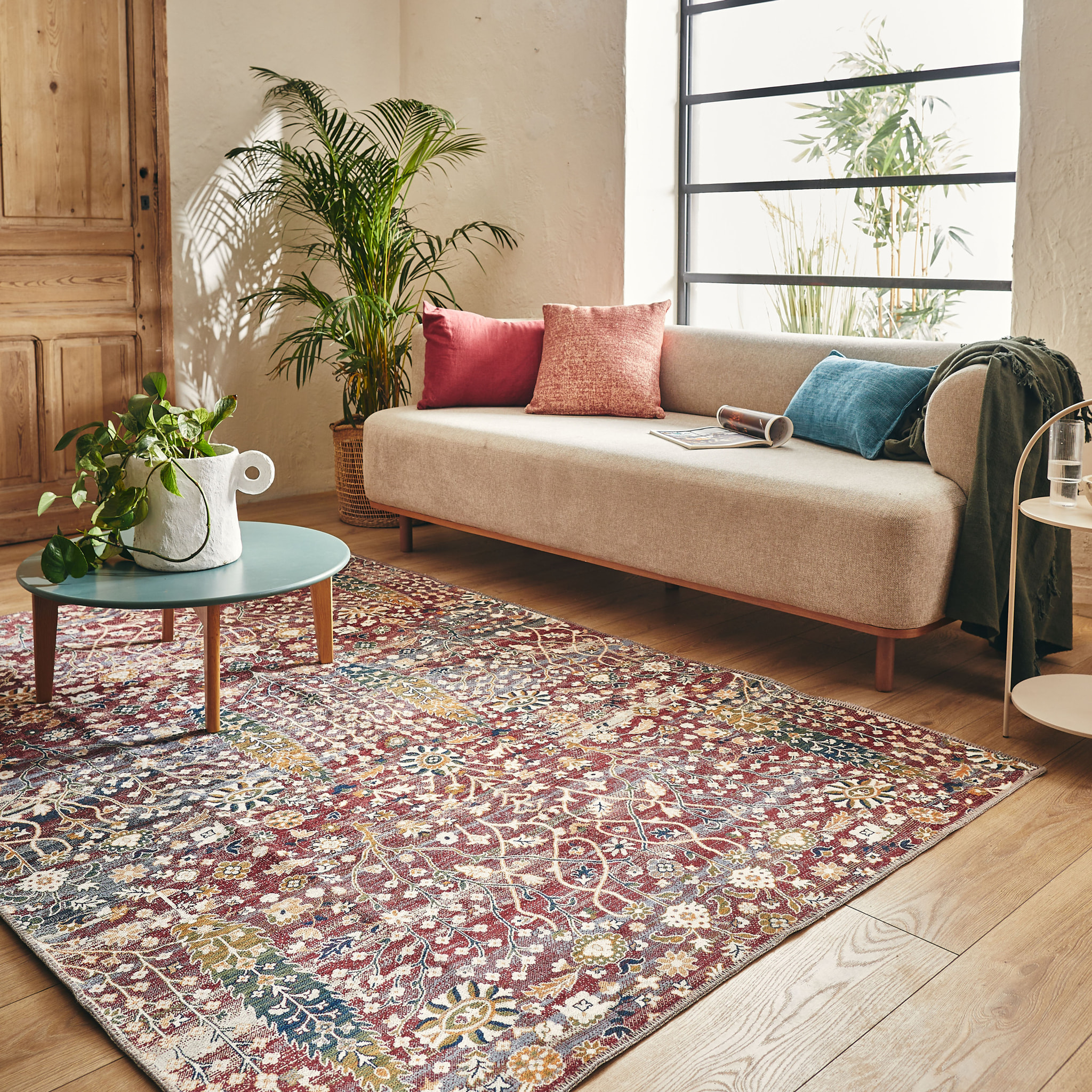 Radom - vintage lavable en machine, rouge