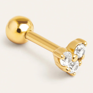 Orecchino Cuore Spark Argento Placcato Oro