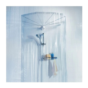 Rideaux de douche PEVA OMBRELLA 200x170cm Blanc Spirella