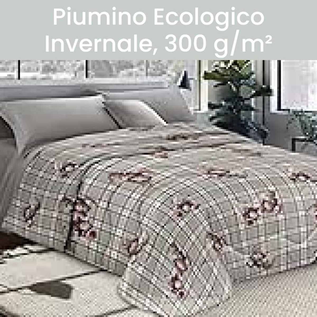 INTRECCI Piumino Singolo, 170 x 260 cm, Piumino Ecologico, Caldo, Invernale, 300 g/m², Anallergico e Antiacaro, Made in Italy, Lavabile in Lavatrice, Soffice, Morbido. Fantasia: Orsetti grigio