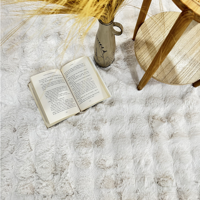 BUBBLE - Tapis doux blanc