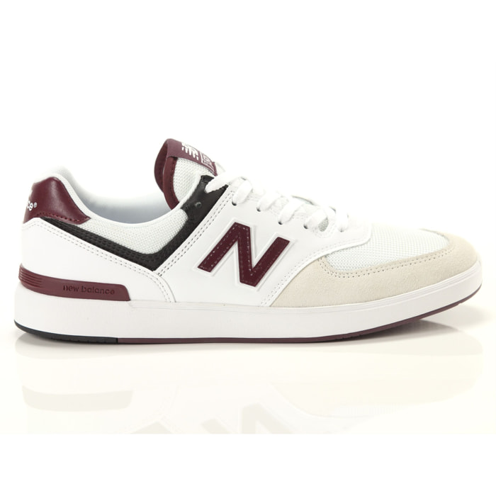 Sneakers New Balance 574 White Red Bianco