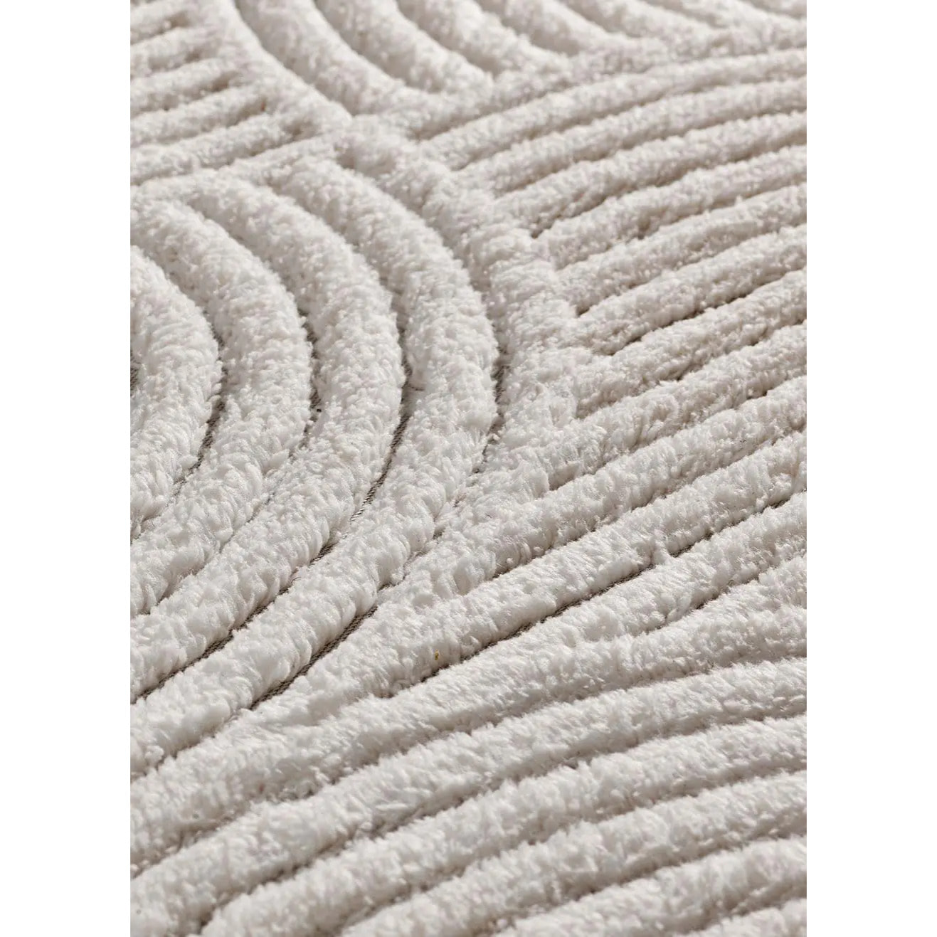Alfombra lavable con relieve en color blanco Estilo, varias medidas disponibles