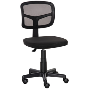 Chaise de bureau ergonomique hauteur réglable dossier enveloppant maille noir