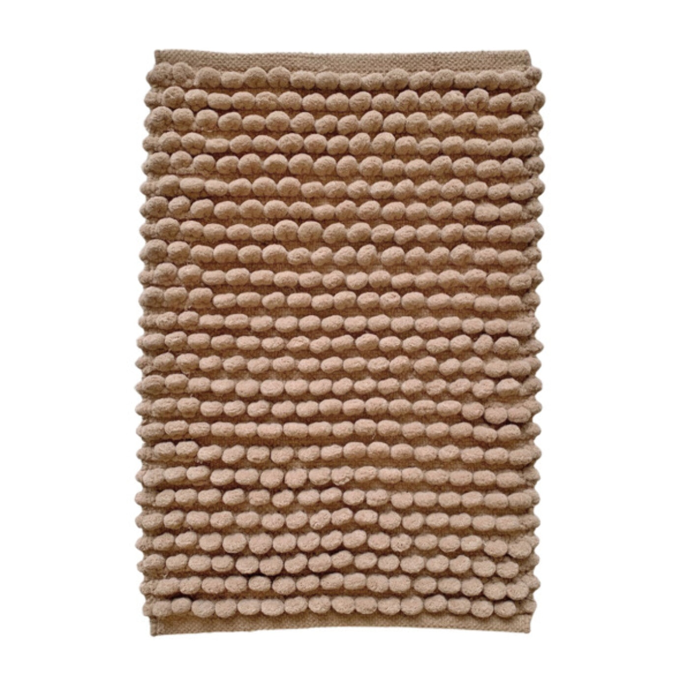 Tapis de salle de bain rectangulaire 40 x 60 cm avec pompons - 6 coloris - POP