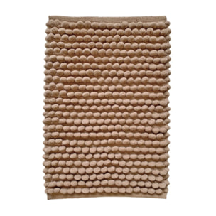 Tapis de salle de bain rectangulaire 40 x 60 cm avec pompons - 6 coloris - POP