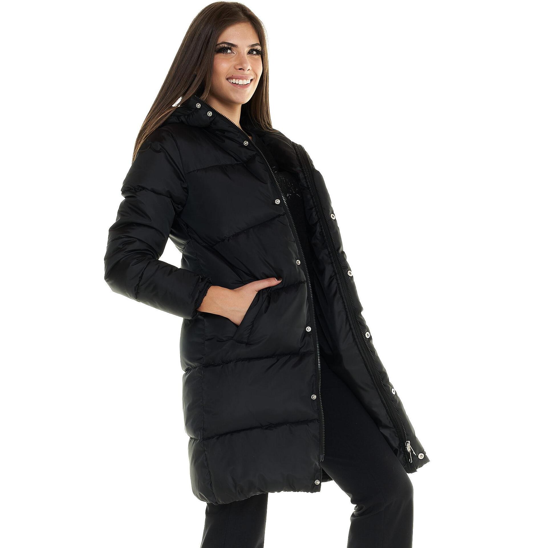 Piumino lungo da donna con cappuccio Leone 1947 Never Without
