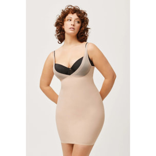Sottoveste modellante in tulle beige