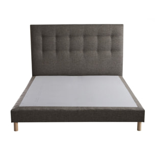 Ensemble sommier tapissier, SYMBIOSE, tête de lit capitonnée