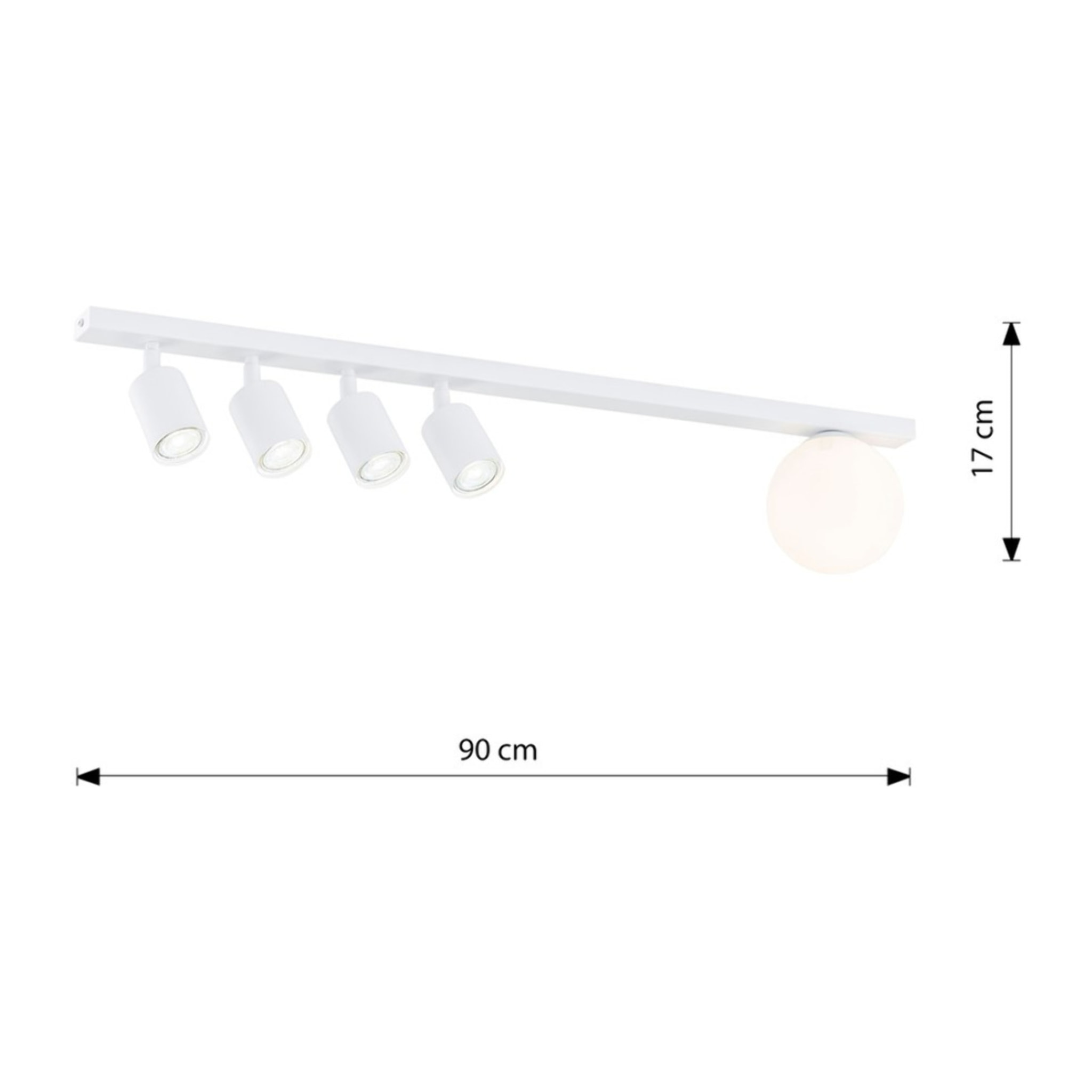 Lampada a sospensione Baster in acciaio bianco