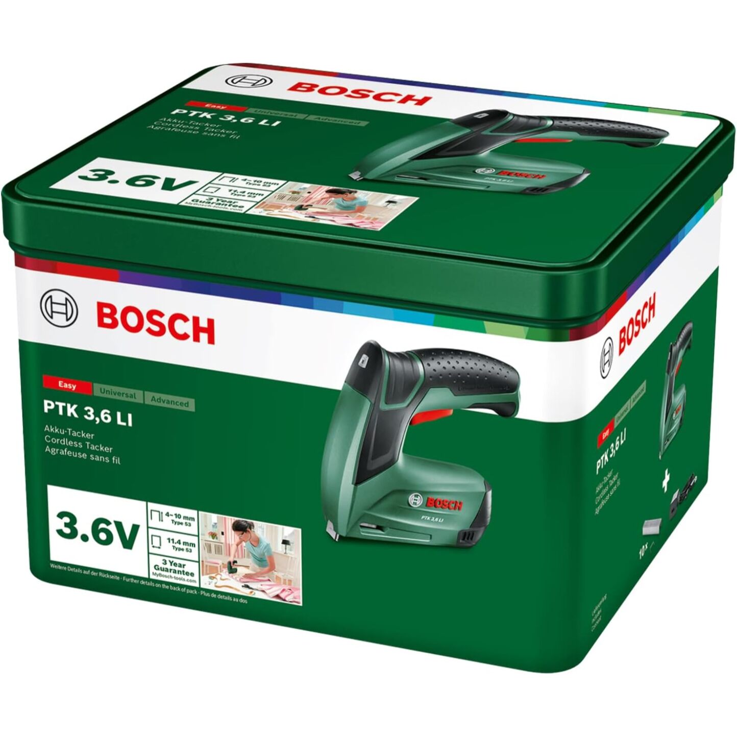 Grapadora inalámbrica PTK 3.6 LI - BOSCH - Caja de metal - 0603968200