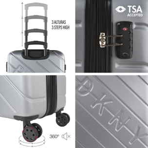 Maleta Abs Grande Dkny Dkny-911 Side Tracked Plata