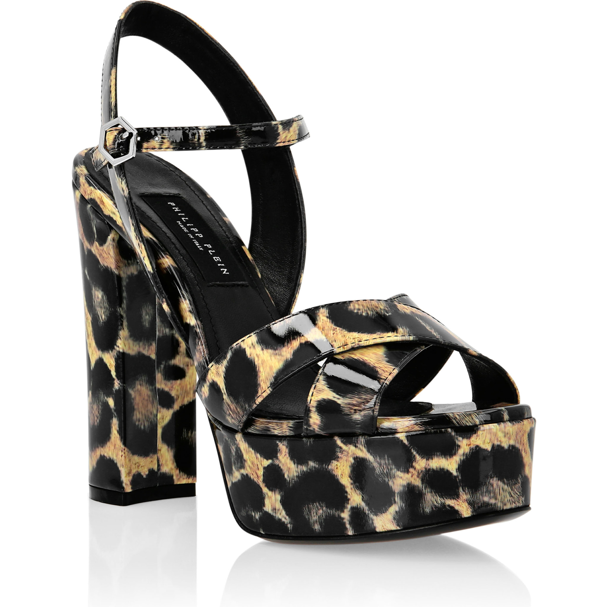 PHILIPP PLEIN Sandalias Tacones Altos LEOPARD