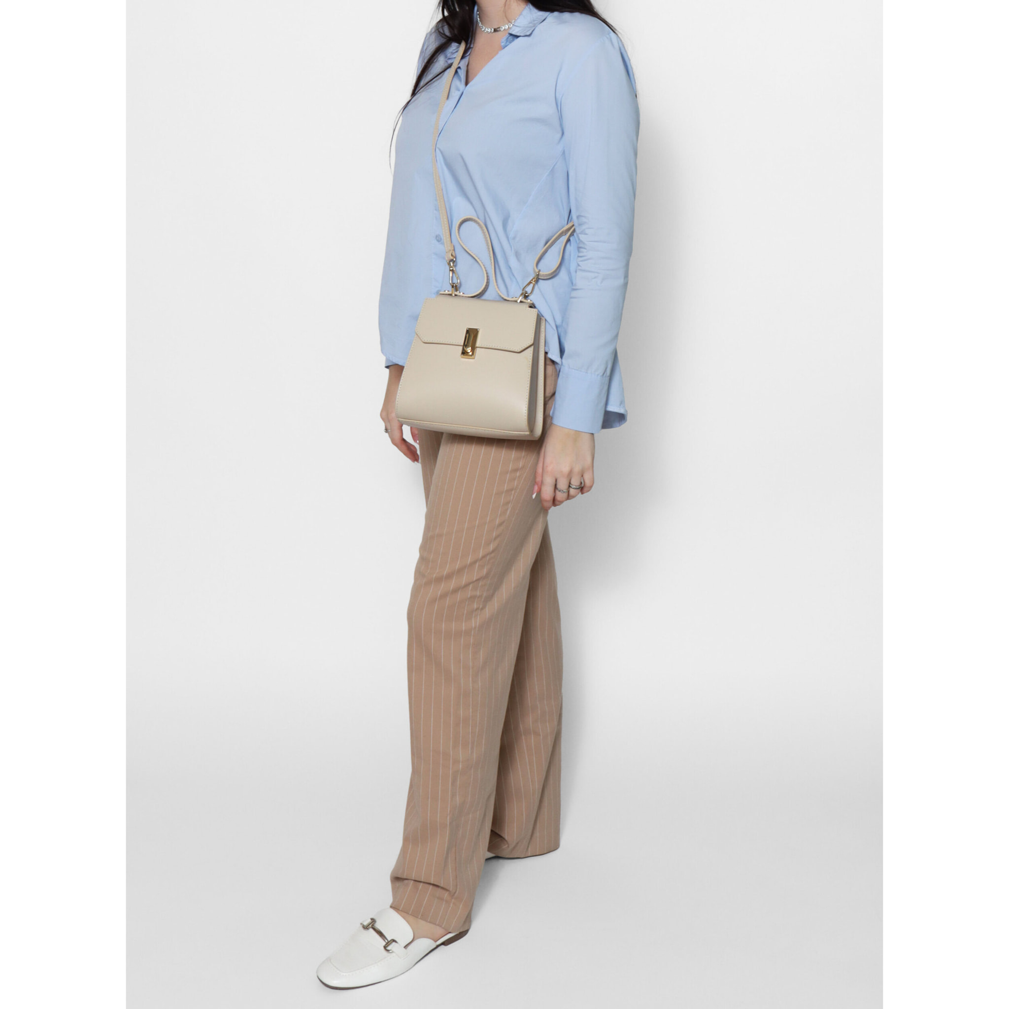 Borsa a mano da donna In Vera pelle Made in Italy 20x18x10 cm