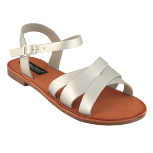 Sandali bassi con fasce incrociate